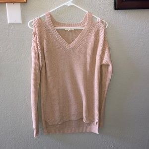 Cold shoulder knit top
